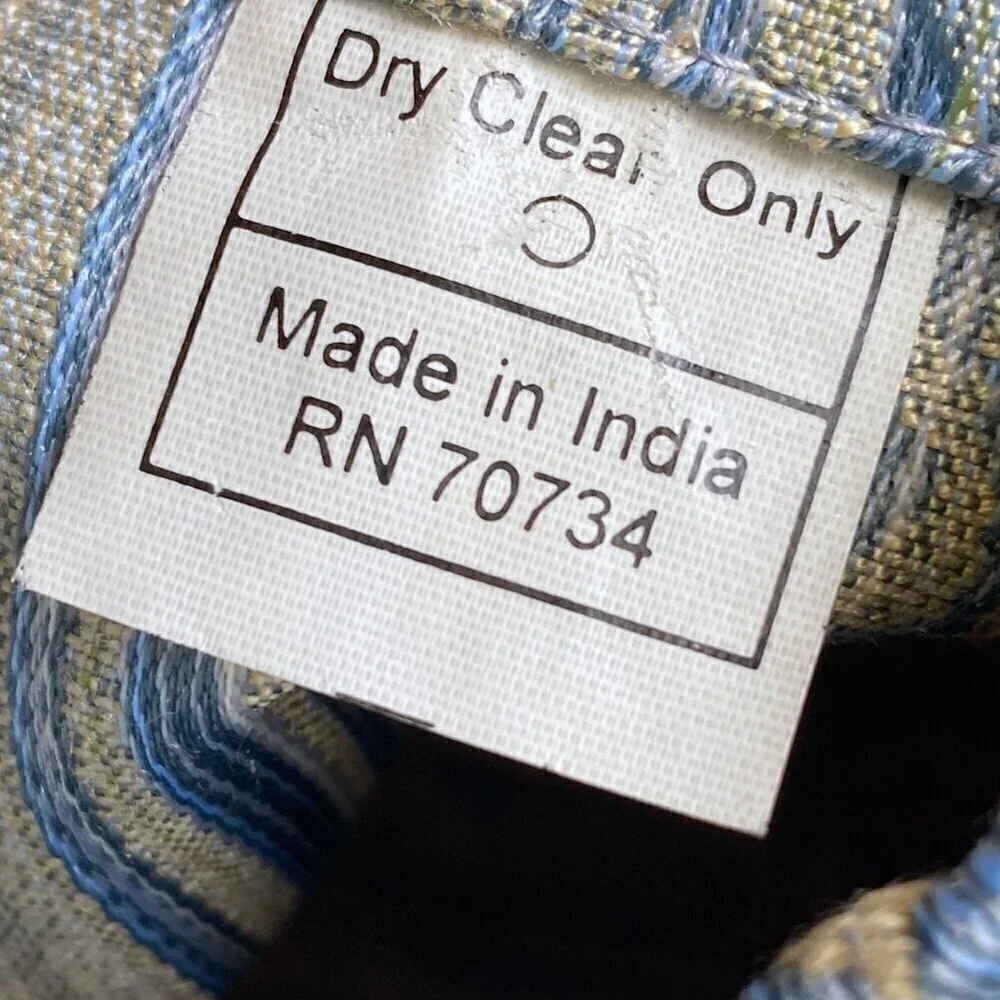 Blue Tapestry Pillow Sham Standard Size 20x30 Woven Jacquard Pillowcase